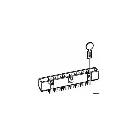 Fci Board Connector, 44 Contact(S), 2 Row(S), Male, Straight, 0.1 Inch Pitch, Solder Terminal, Guide 66506-246